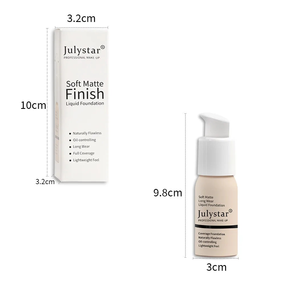 New Long Lasting Liquid Foundation Waterproof Oil Control Full Coverage Concealer Brighten Matte Moisturizing Primer Makeup Base Zpaxo