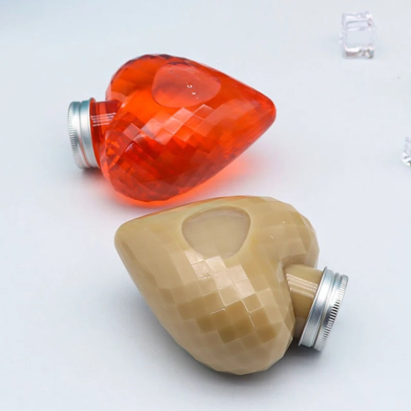 For Drinks Storage Containers Drinking Water Bottles Plastic Water Bottle With Lids Caps 300ml Plastic Heart Shape Bottles 10Pcs Zpaxo 10Pcs