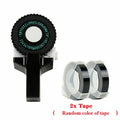 1pc 3D Embossing Typewriter Household Mini Portable Manual Label Machine Embossing Machine Hand Home Decorative Tape Paper Zpaxo black