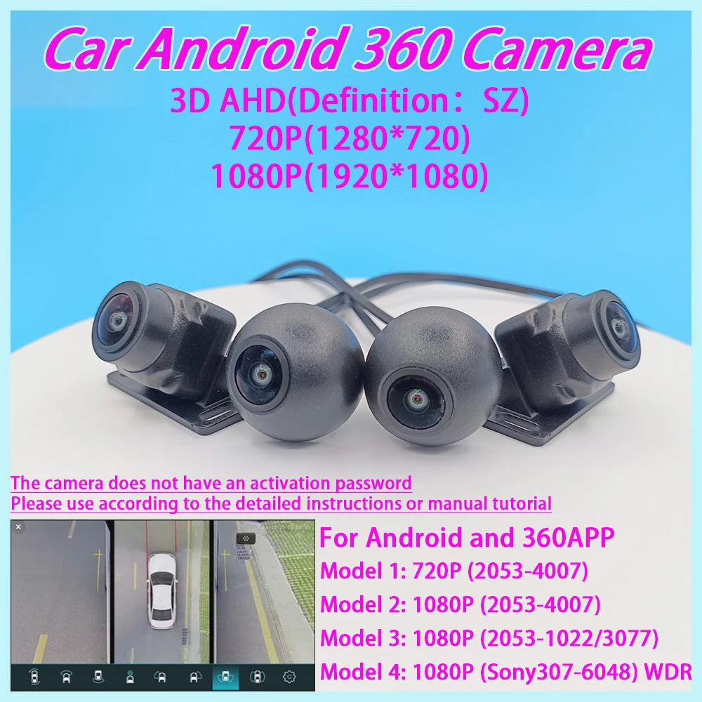 Camera 360 Android Auto Panoramic Image System 360APP 3D AHD 1080P