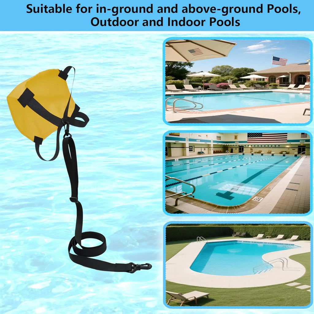 Adjustable Swim Resistance Parachute Belt | Pool Fitness Trainer