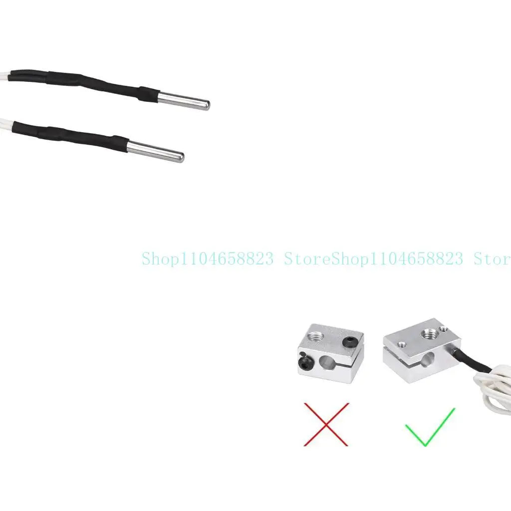 Printer NTC100K Thermistor for Sensor Heater Block Hotend Extruder NTC100K generic for 3D Printers 3950 Nozzle Zpaxo