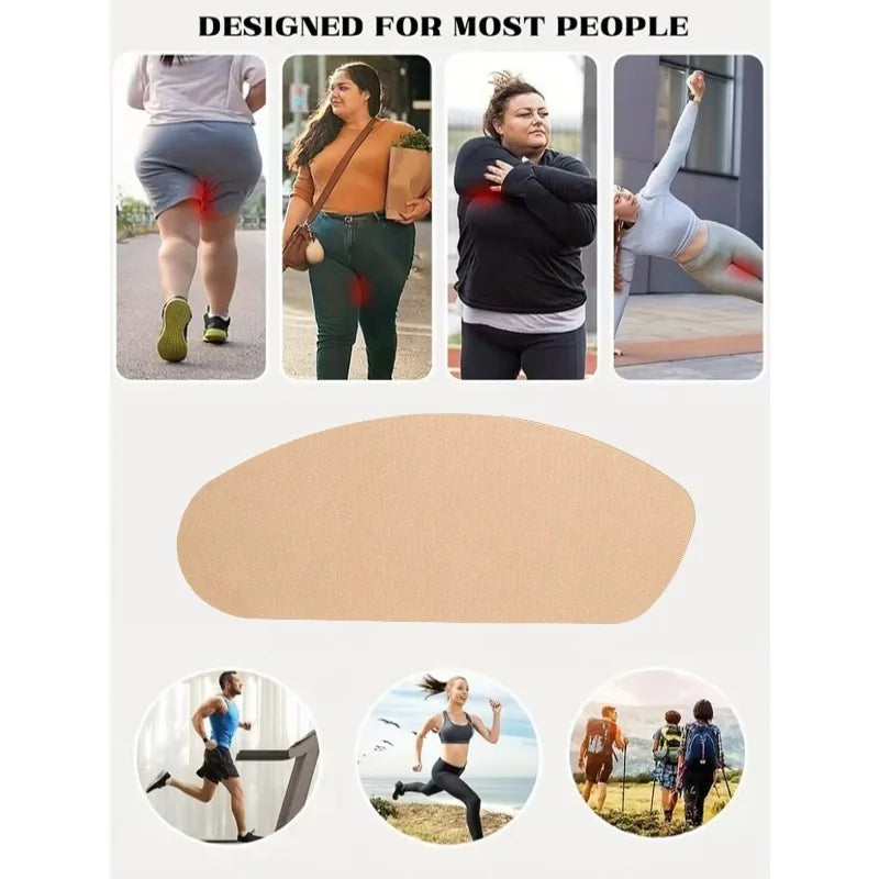 Discreet Thigh Chafing Pads Skin-friendly Adhesive Protectors Prevent