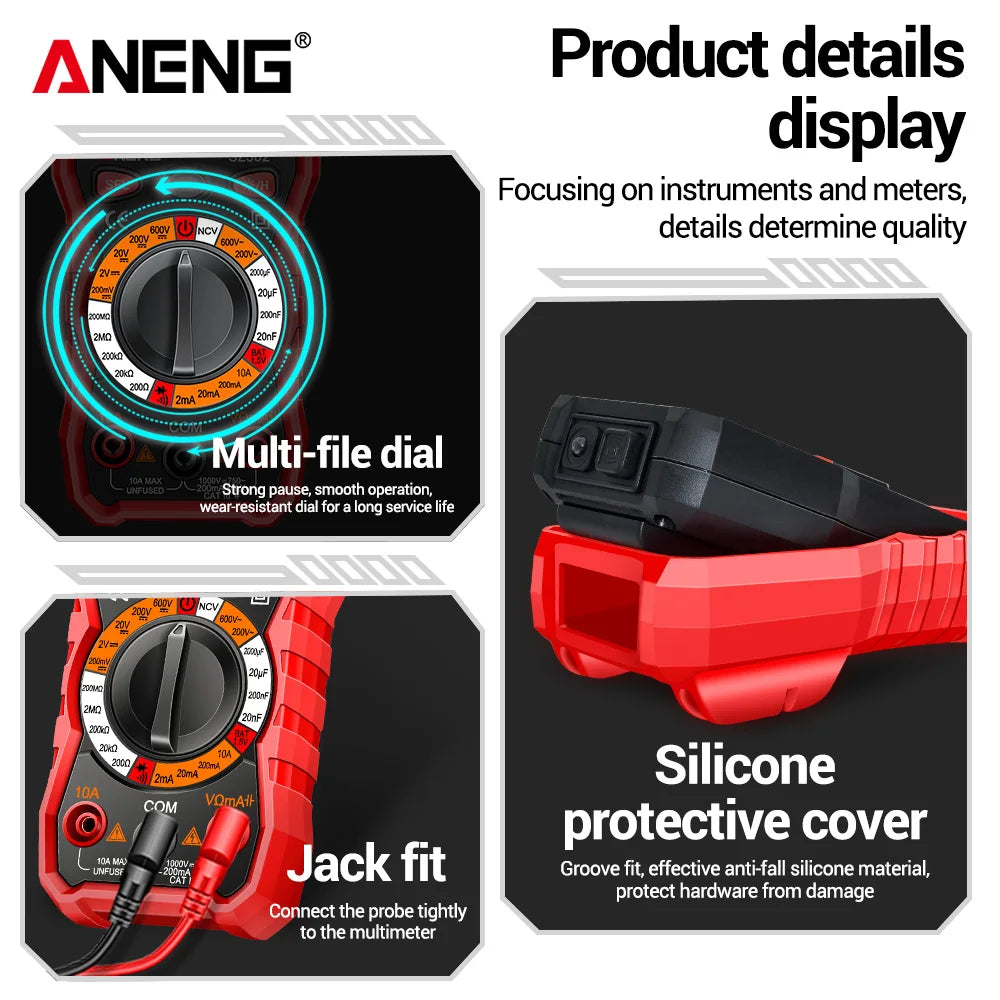 Resistance Ohm Ammeter Tester Tools Multimeter Digital AC DC Votage