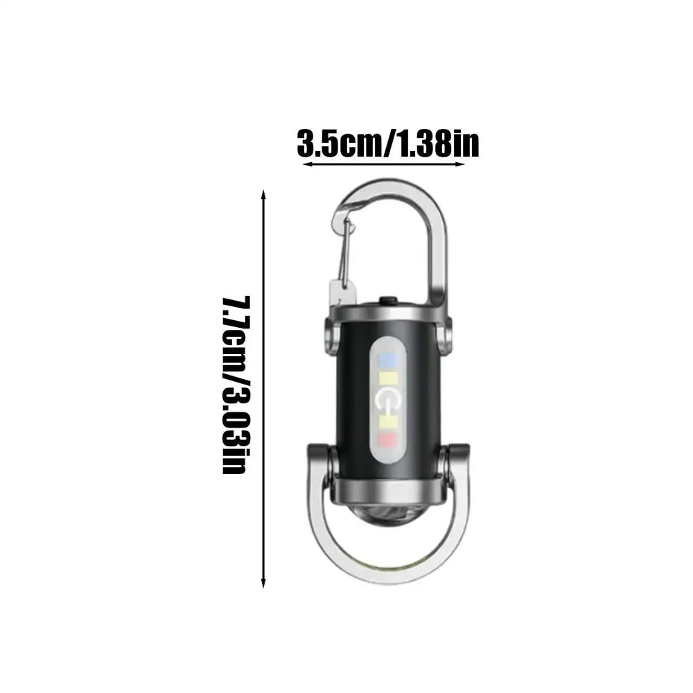 Rechargeable Keychain Flashlight Mini LED Torch Bright Portable