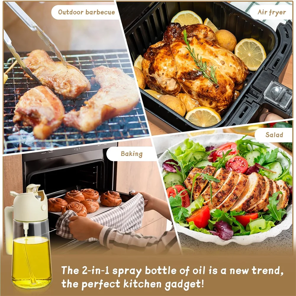 Oil Sprayer Cooking 1 Dispenser Bottle Spray Pour Food-grade Glass Zpaxo