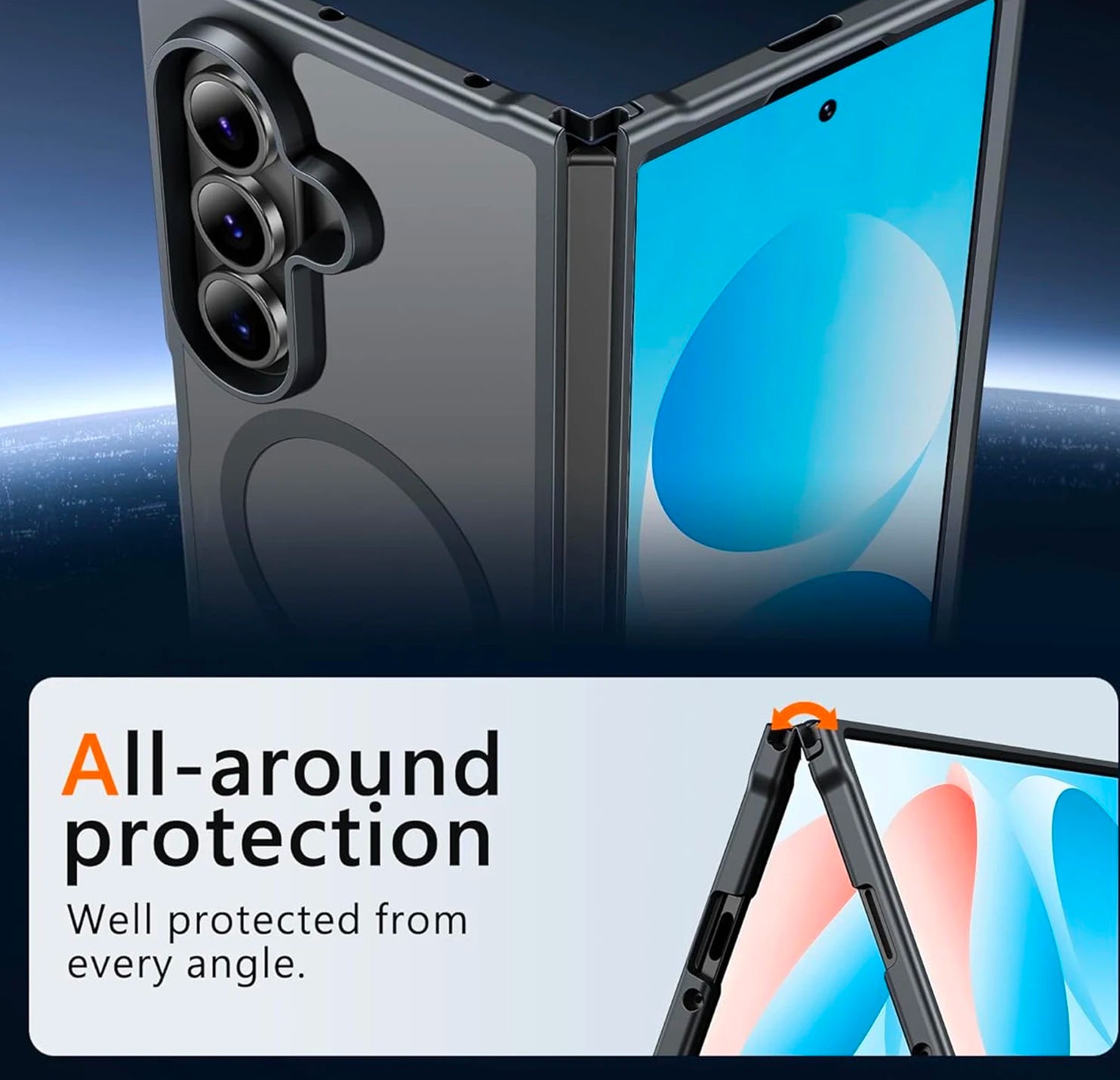 UYUXIO Magnetic Wireless Charging Mobile Phone Case Samsung Galaxy Z