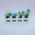 ▶1/12 Dollhouse Simulation Flower Potted Model Mini Garden Decoration Dolls House Micro Landscape Ornament Zpaxo Blue