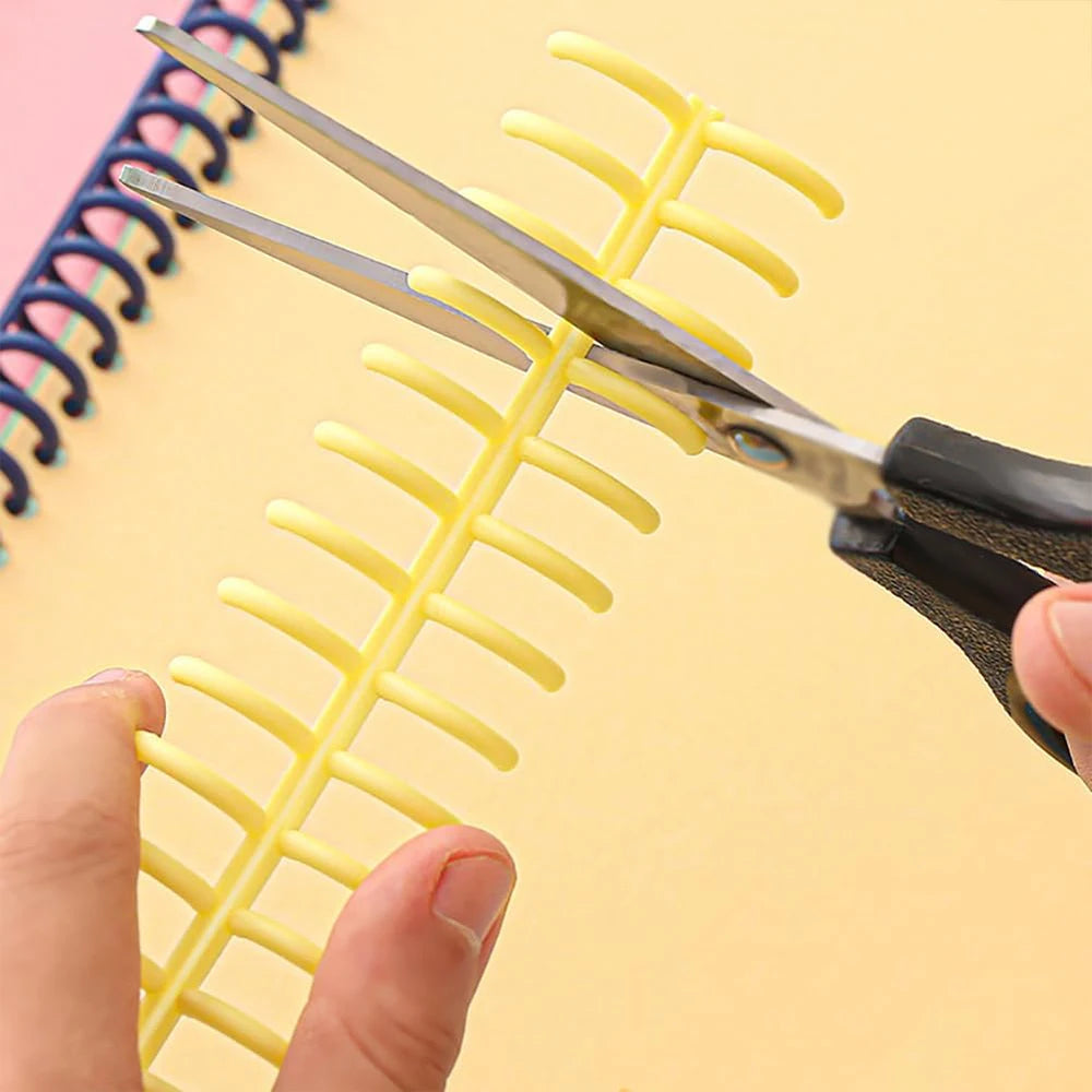 5/10Pcs Loose Leaf Binder Rings Binding Spines 30-Hole Plastic Comb Binding Spines for Teacher Student Business Notebook File Zpaxo