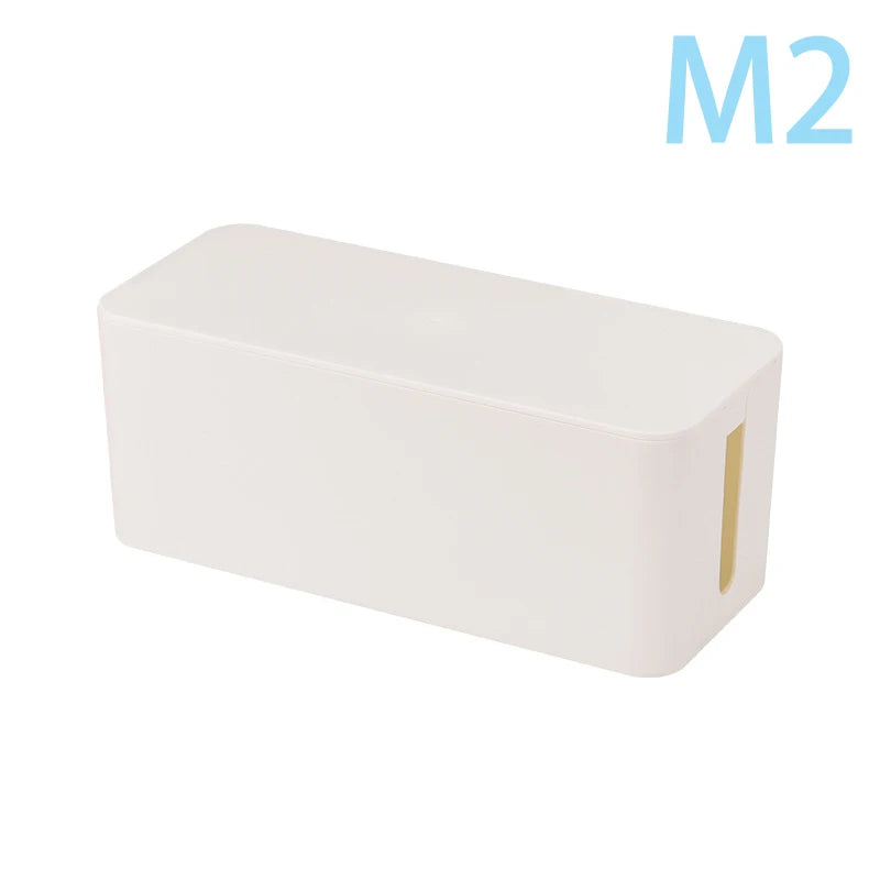 Simple Large Capacity Wire Management Box Dustproof Desktop Organizer Zpaxo M2