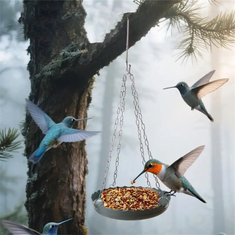 Garden Decoration Bird Bath Feeder Chain Design Outdoor Watching