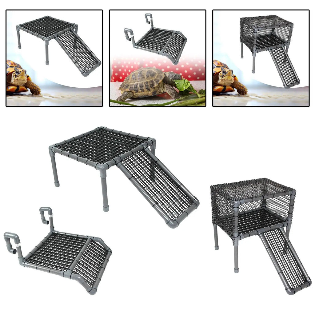 Turtle Basking Platform Tank Dock Float Decor Reptile Ladder Frog Zpaxo