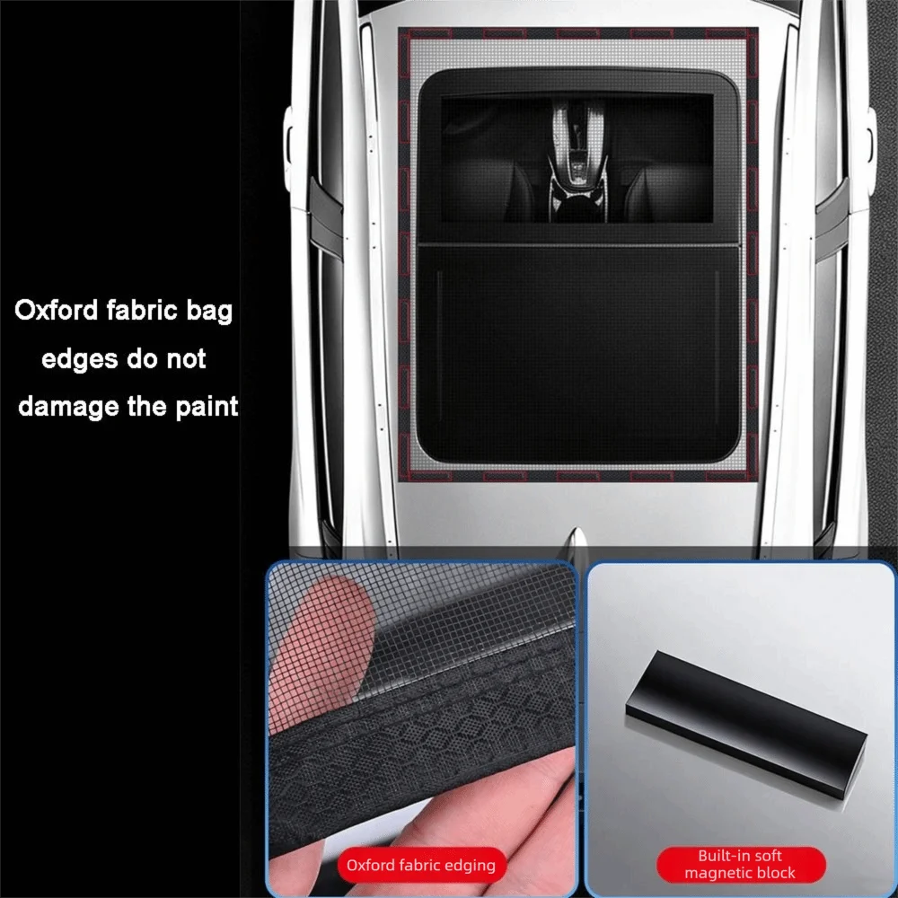 Magnetic Car Sunroof Mosquito Net Mesh Screen Proof Easy Installation Zpaxo