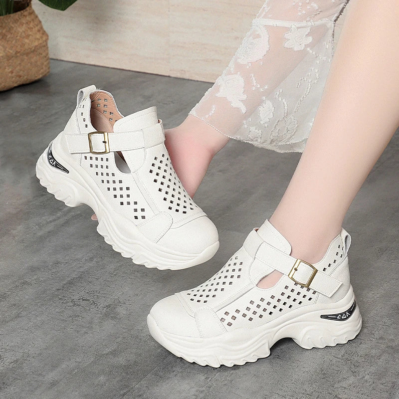 Summer Casual Shoes Women Thick Soles Women's Lightweight Soft Travel Zpaxo