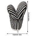 Oven Mitts 1PC Heat-insulating Gloves Potholder Kitchen Anti-scald Microwave Gloves High Temperature Resistant Kitchen Gloves Zpaxo Black
