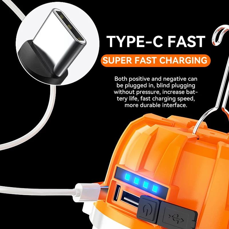 USB Rechargeable LED Camping Lantern – 800LM & Power Bank