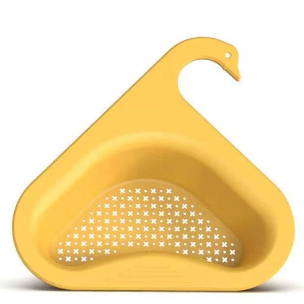 Large Kitchen Sink Drain Basket Organizer Faucet Holder Strainer Food Garbage Colanders Draining Shelf Organization Accessories Zpaxo YELLOW