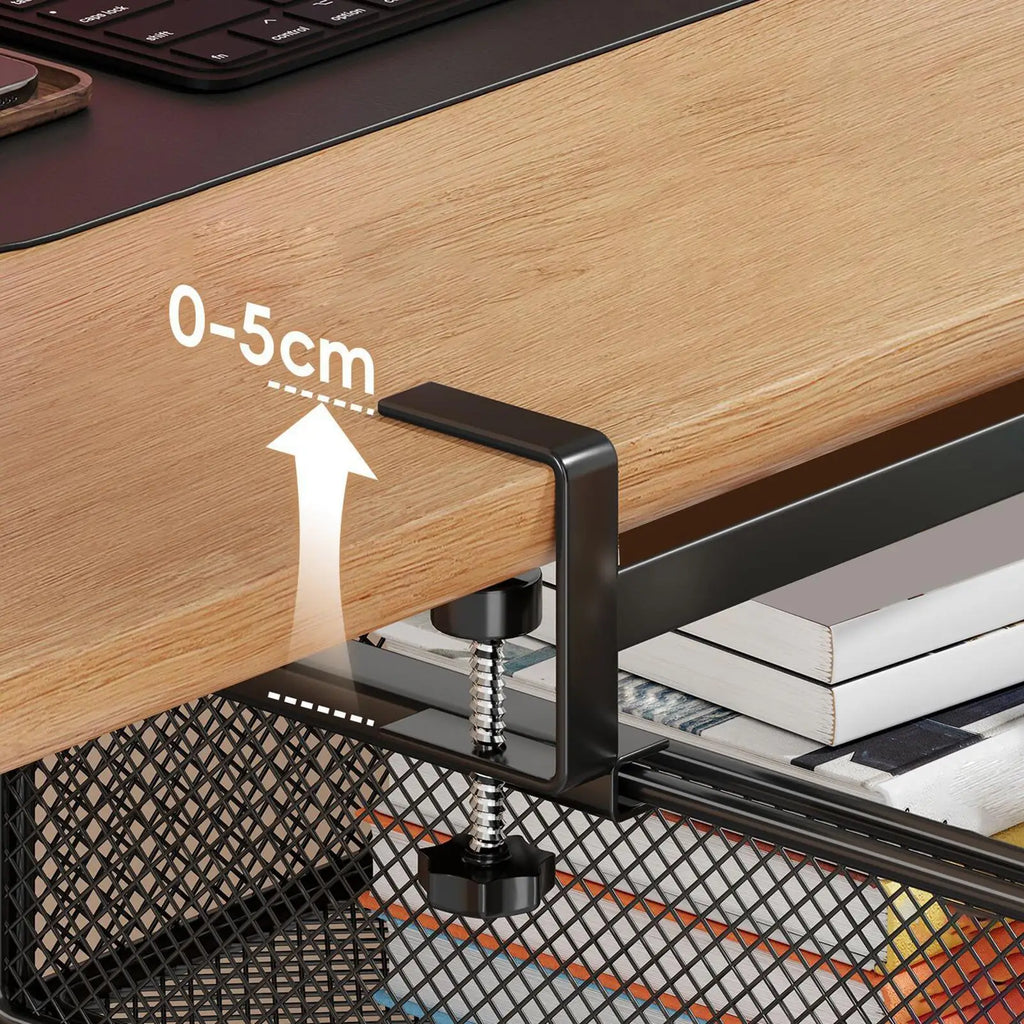 Under Desk Drawer Slide Out No Drilling Storage Organizer Tray Self