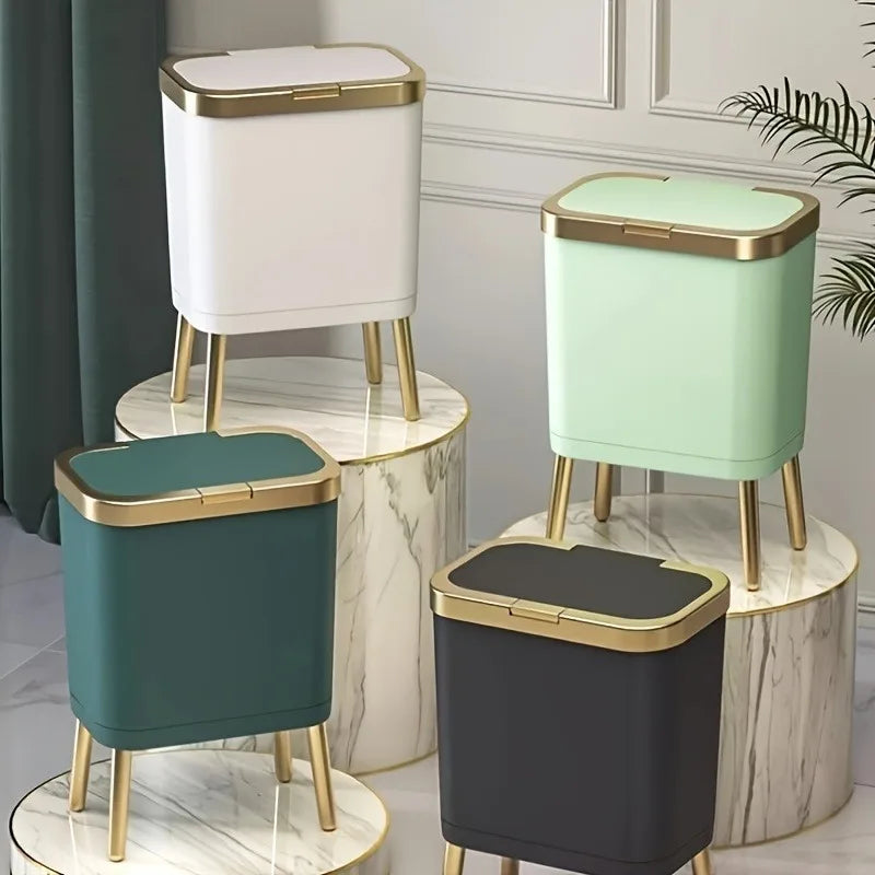 Large Square Plastic Trash Can Odor-sealing Lid Multifunctional