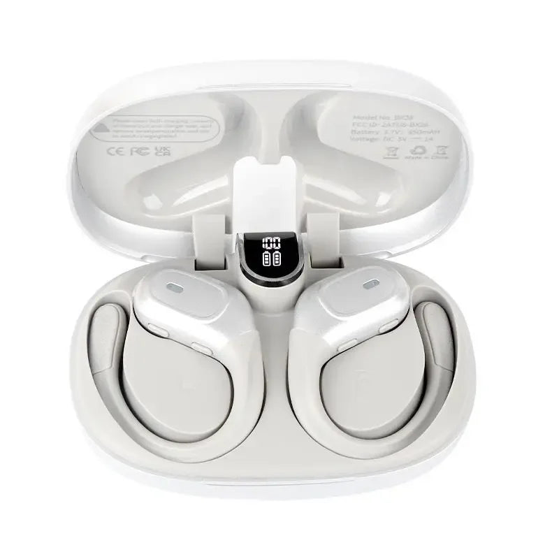 Wireless Earbuds Bluetooth 5 3 Earphones IP7 Waterproof ENC Noise Zpaxo WHITE
