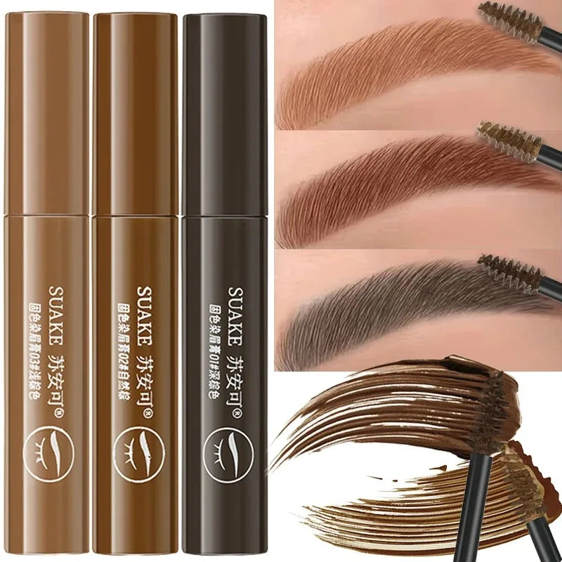 3 Colors Waterproof Long Lasting Eyebrow Mascara Cream Eye Brow
