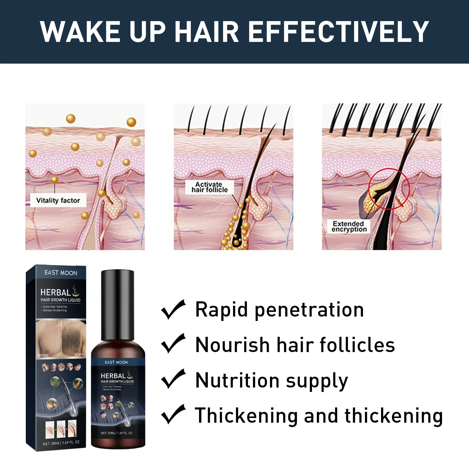 Hair Growth Liquid Chest Maintenance Baldhead Massage Glossy Treatment Improve Nourishing Repair Damaged Men Beard Essential Oil Zpaxo