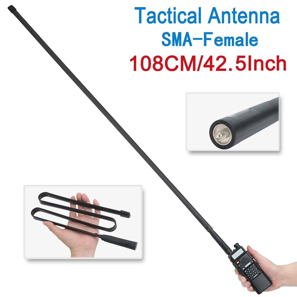 Foldable Ham Radio Antenna SMA Female Two-Way Radio Antenna 144/430Mhz for Baofeng UV 5R UV82 BF 888S Quansheng Radio Zpaxo