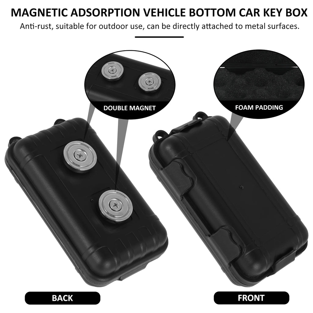 Stash Car Key Box Creative Magnetic Key Cases Portable Hide Key Holder Safe Emergency Anti-Rust Key Holder For Home Secret Box Zpaxo