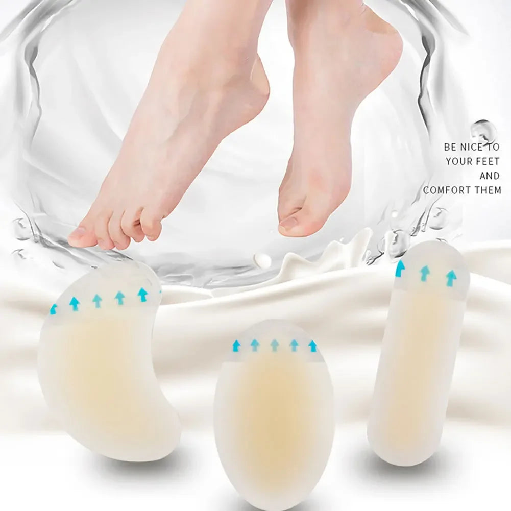 20PCS Gel Heel Protector Foot Patches Adhesive Blister Pads Hydrocolloid Heel Liner Shoes Stickers Pain Relief Plaster Foot Care Zpaxo