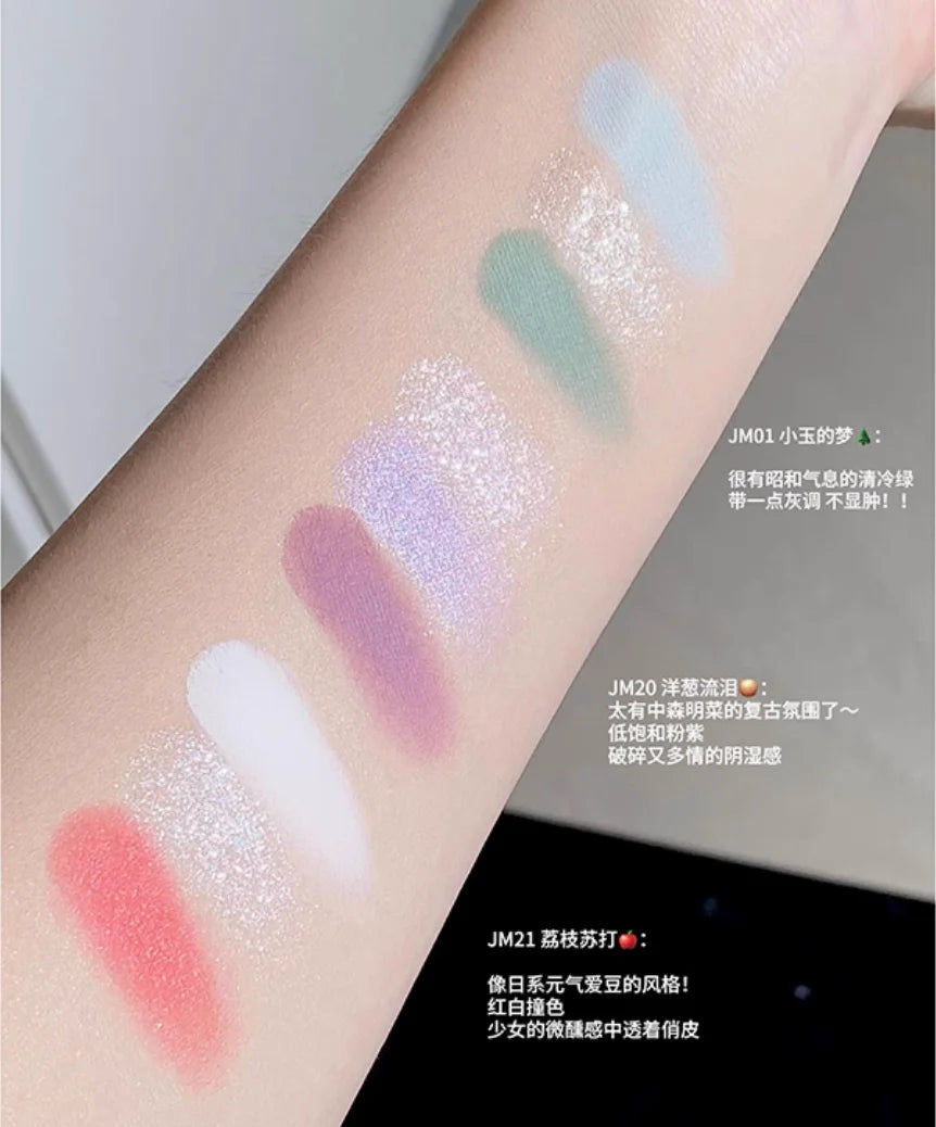 LEEMEMBER 3 Colors Eyeshadow Palette / MOMO N DREAMCORE Monochrome EYESHADOW 1.8GMatte Shimmer Makeup Cosmetics Zpaxo