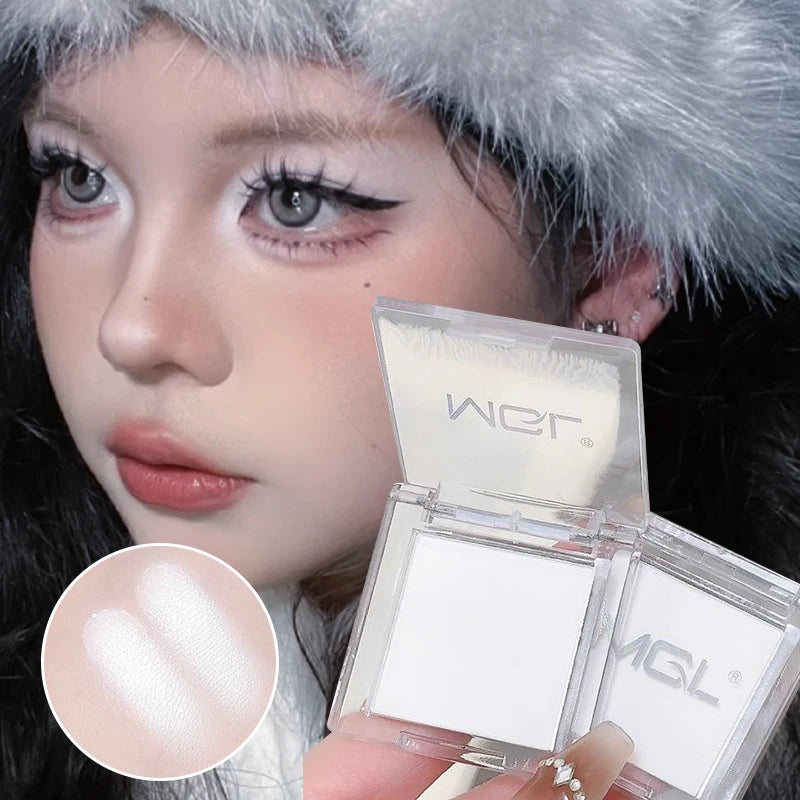 Matte Warm White Monochrome Eyeshadow Palette Long-lasting Natural Zpaxo