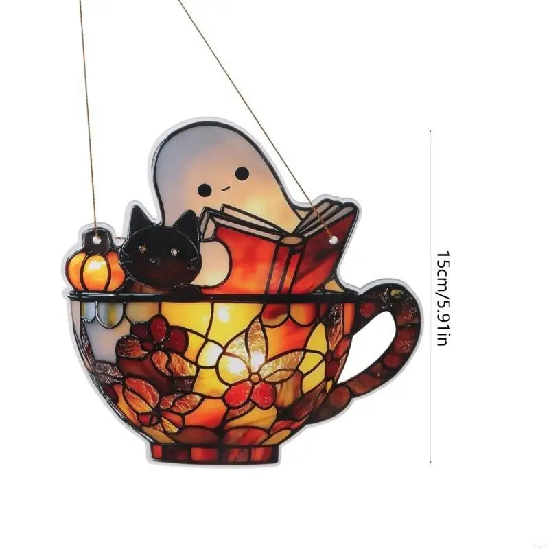 Bright Painted Halloween Window Display Fall Festival Decors Home