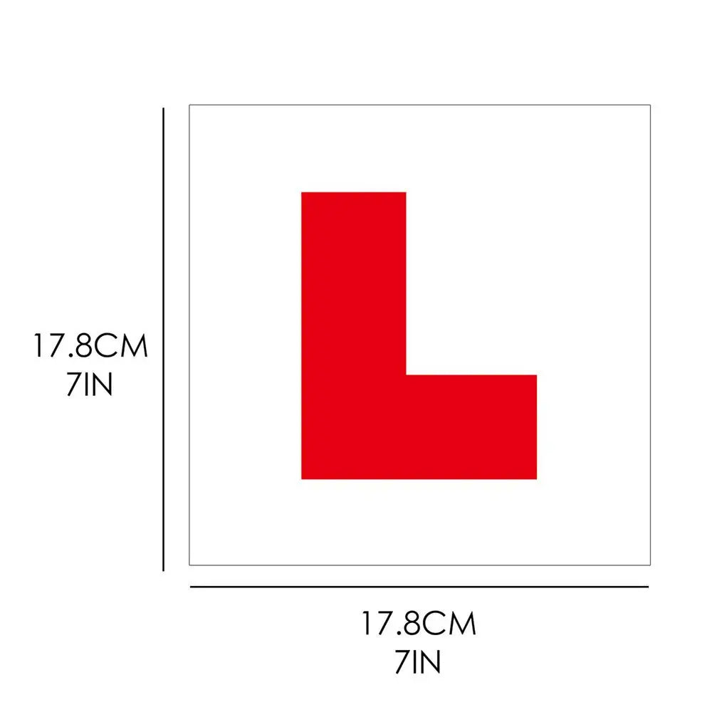 Red Waterproof Magnetic L Plates Striking Drivers Stickers Plate Car Zpaxo