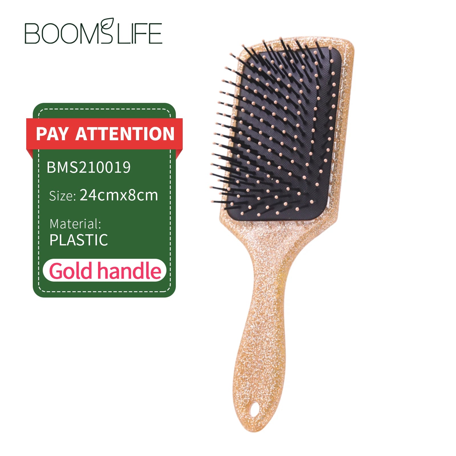 Luxury Gold Paddle Hair Brush Women Anti Static Hair Comb Curly Detangle HairBrush Hairdressing Massage Comb Beauty Styling Tool Zpaxo brush