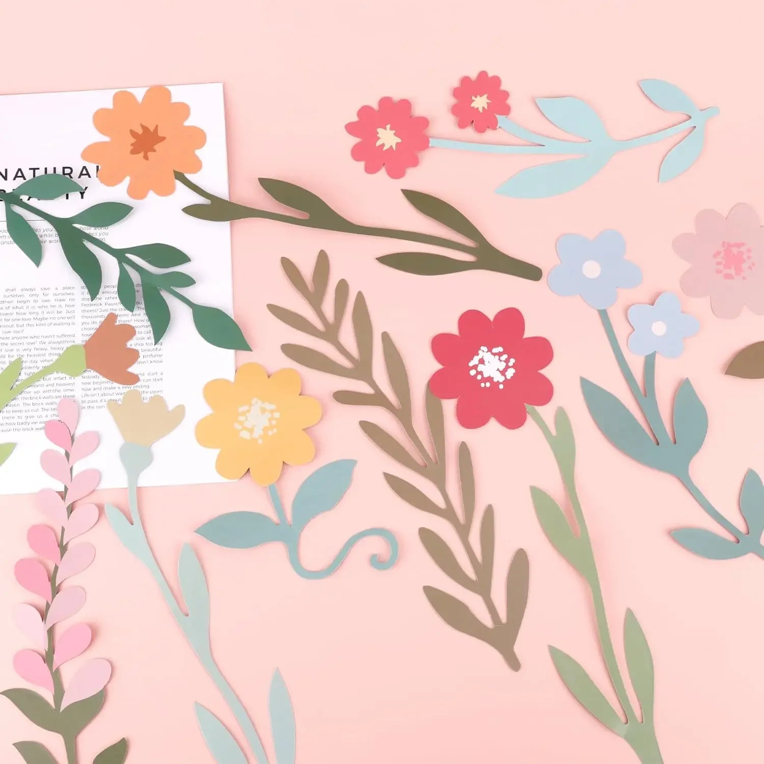 Spring Floral Birthday Banner Hanging Flower Garland Party Supplies