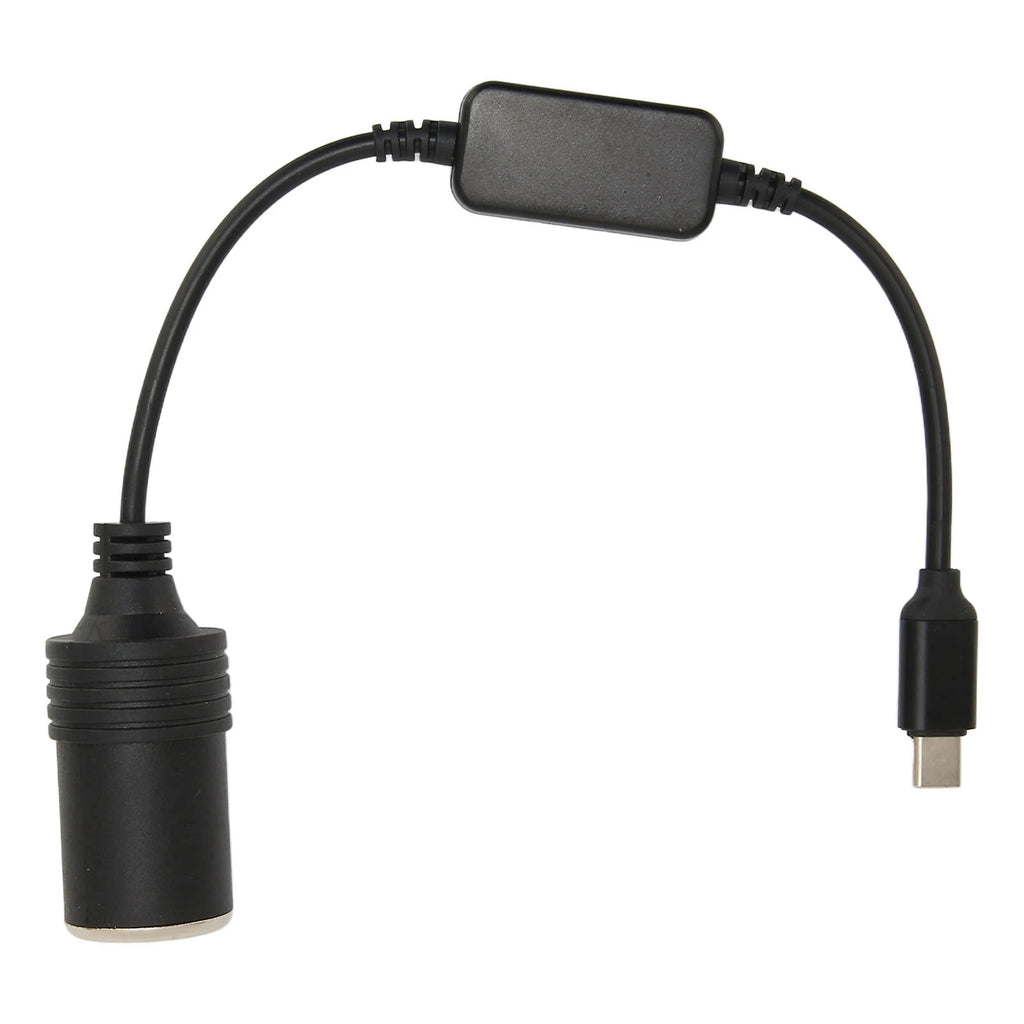 5V USB C Male 12V Car Cigarette Lighter Female Power Adapter