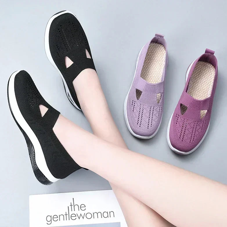 Selling Women Mesh Slip Shoes Breathable Comfortable Casual Sneakers