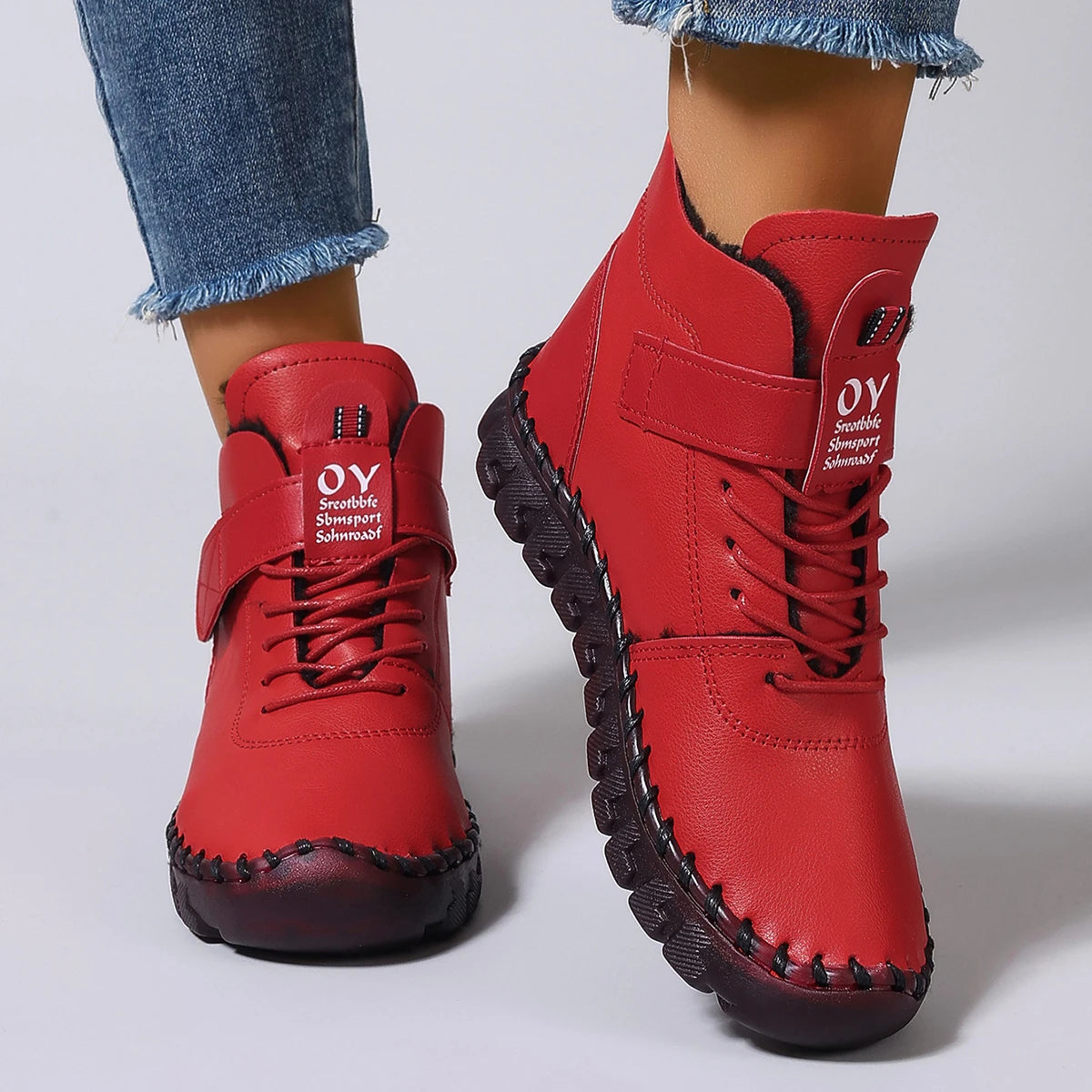 Women Boots 2025 New Comfortable Flat Ankle Boots Luxury Casual Thickened Warm Mom Shoes Fashion Handmade Cotton Shoes Women Zpaxo