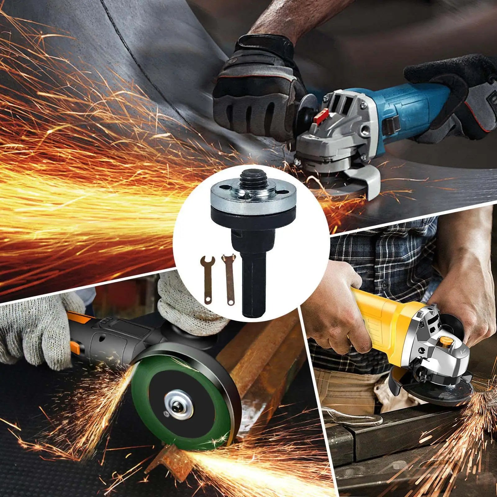 Angle Grinder Connecting Rod Connecting Rod Angle Grinder Adapter Multifunctional Adjustable Grinding Disc Fittings for Jade Zpaxo