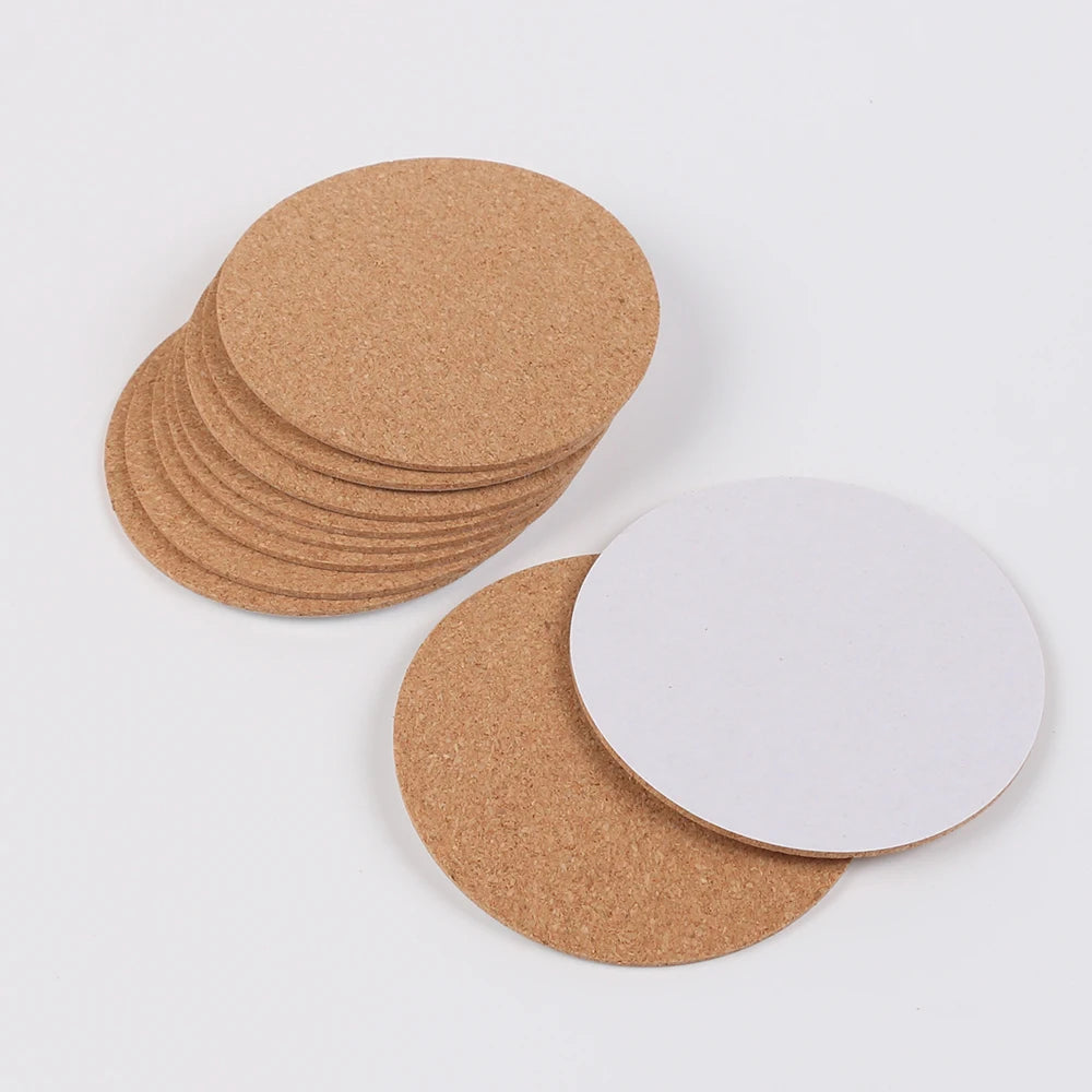 10/20/50Pcs Self-Adhesive Cork Coaster Round Pad for DIY Diamond Art Painting Crafts Cork Mat Zpaxo