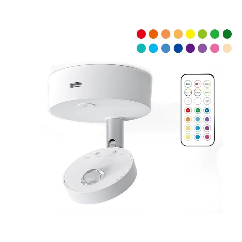13-Color Remote LED Magnetic Lamp – Dimmable Wine Cabinet Light LED Magnetic Spotlight Zpaxo
