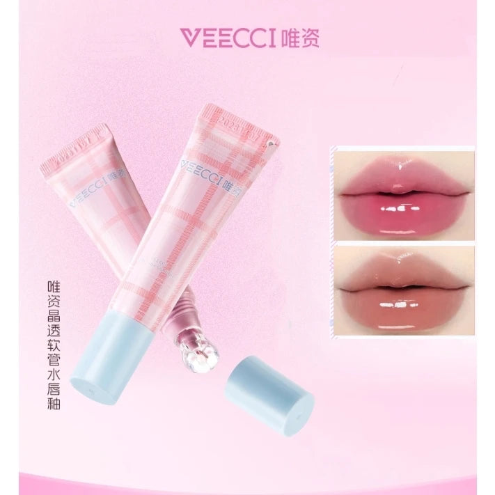New VEECCI Lip Glaze Soft Tube Watery Bare Tint Lip Balm 9g Lip Color moisturizing Lipstick Authentic Makeup Original Zpaxo