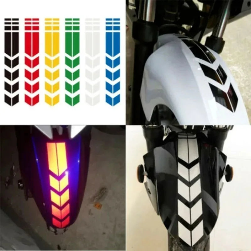 Reflective Motorcycle Arrow Stickers – Waterproof Decal Tape