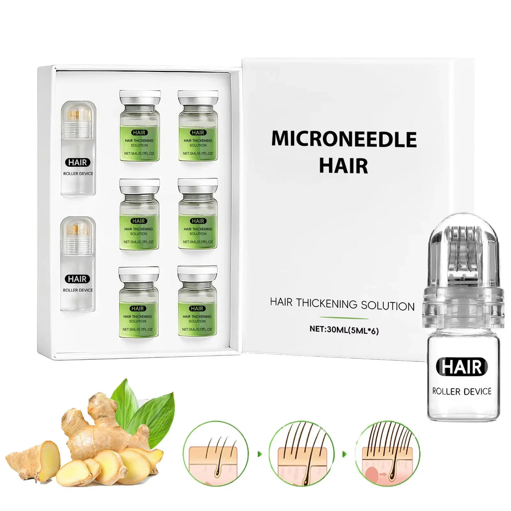 Hoygi Hair Serum Microneedle Roller Set – Scalp Follicle Care Hair Serum Roller Set Zpaxo