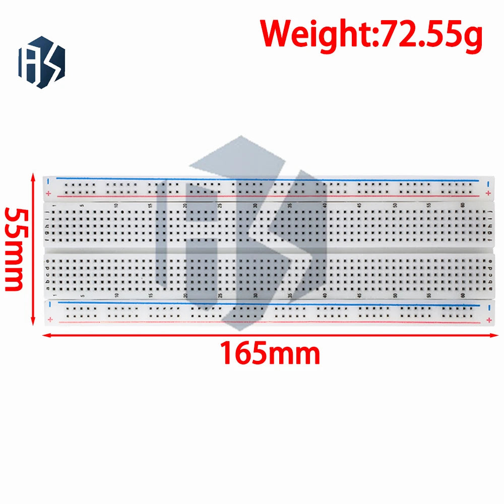 MB-102 Solderless Breadboard 830 Points 400 Holes Prototype Circuit Zpaxo