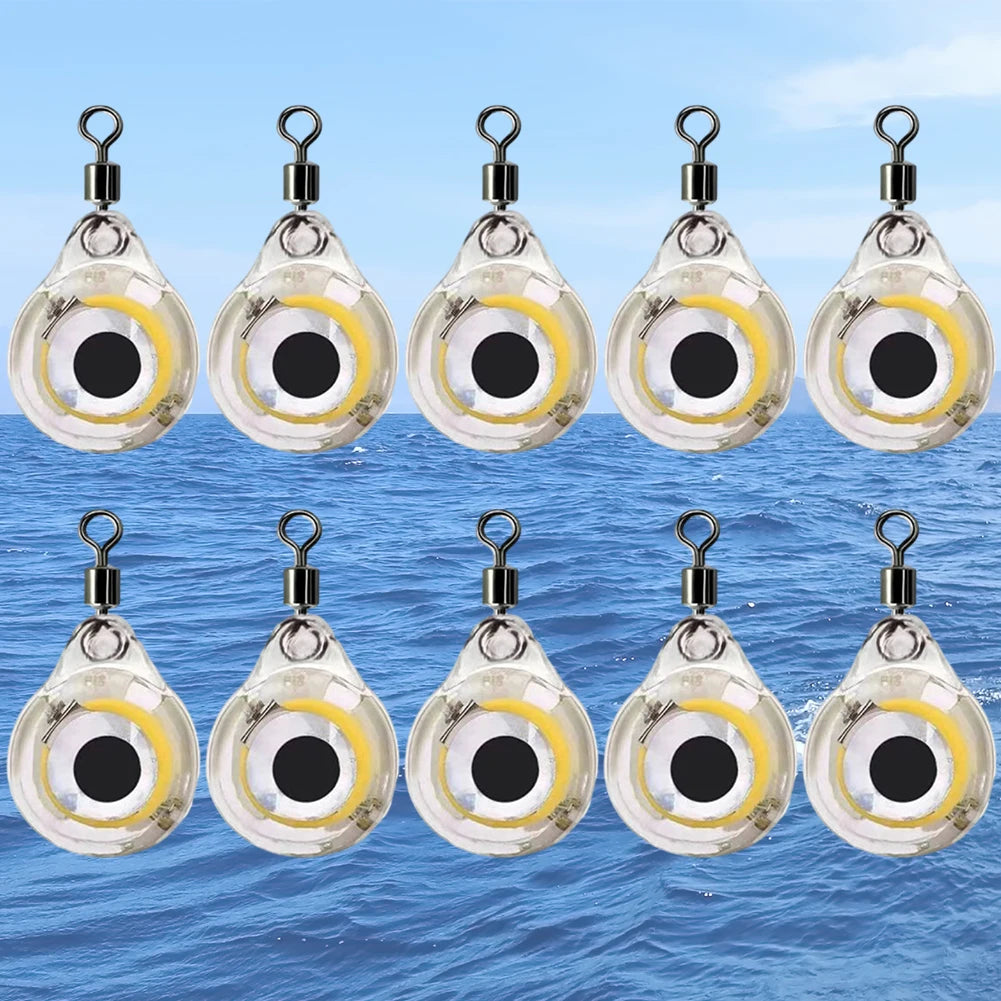 Mini Fishing Lure Light LED Deep Drop Underwater Eye Shape Flasher