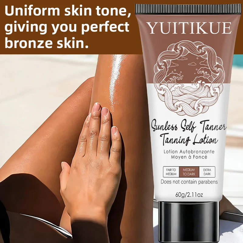 YUITIKUE Sunless Self Tanner Lotion – Bronze Glow 60g Self Tanning Lotion Zpaxo