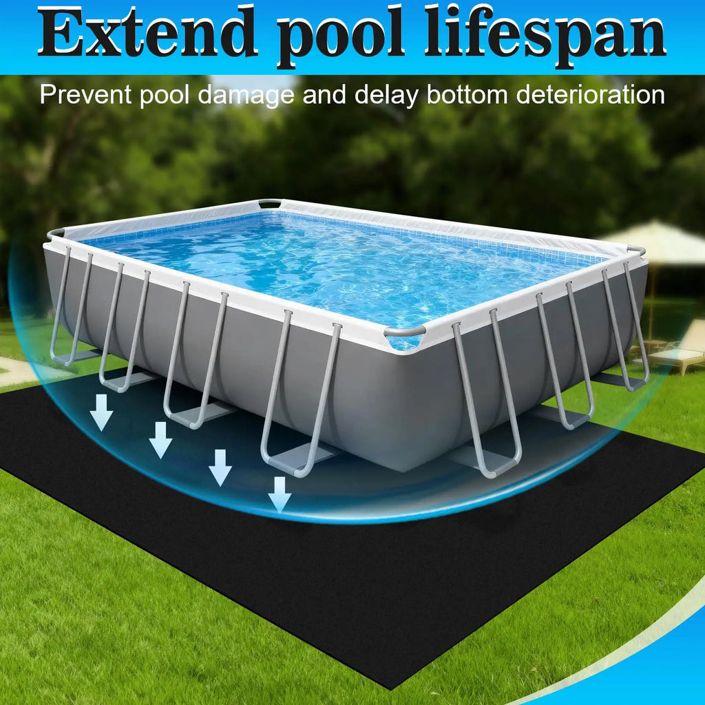Heavy Duty Pool Liner Square Ground Mat Puncture Protection Under Pad