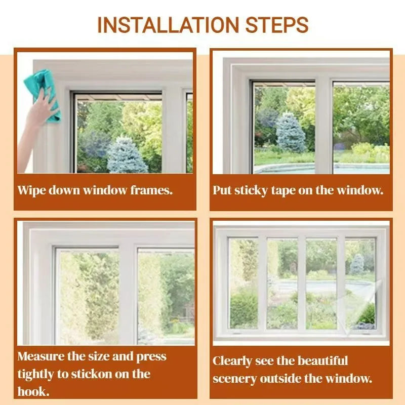 Mesh Mosquito Net Self-adhesive Velcro Reinforced Invisible