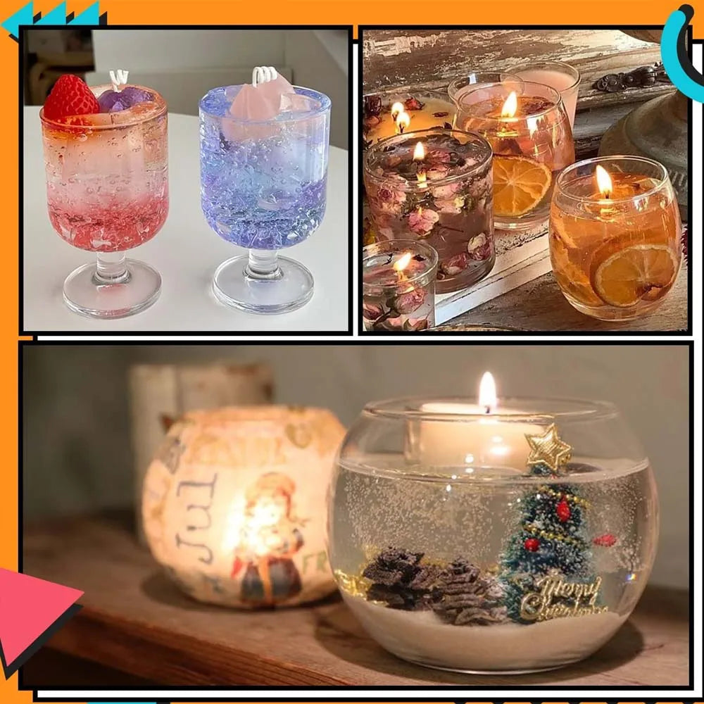 Transparent Jelly Gel Wax DIY Crystal Candle Making – 200/500g Candle Making Wax Zpaxo